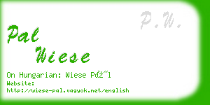 pal wiese business card